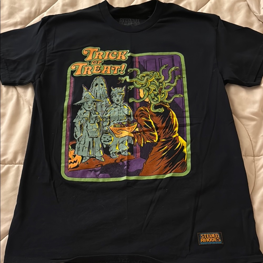 Steven Rhodes Black Trick or Treat Short Sleeve Tee